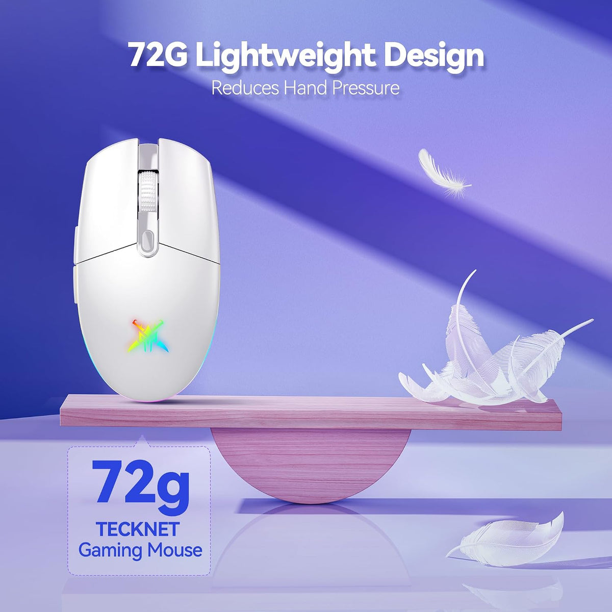 RGB Wireless Gaming Mouse 8000 DPI 6 Button, Wireless & Wired Mode