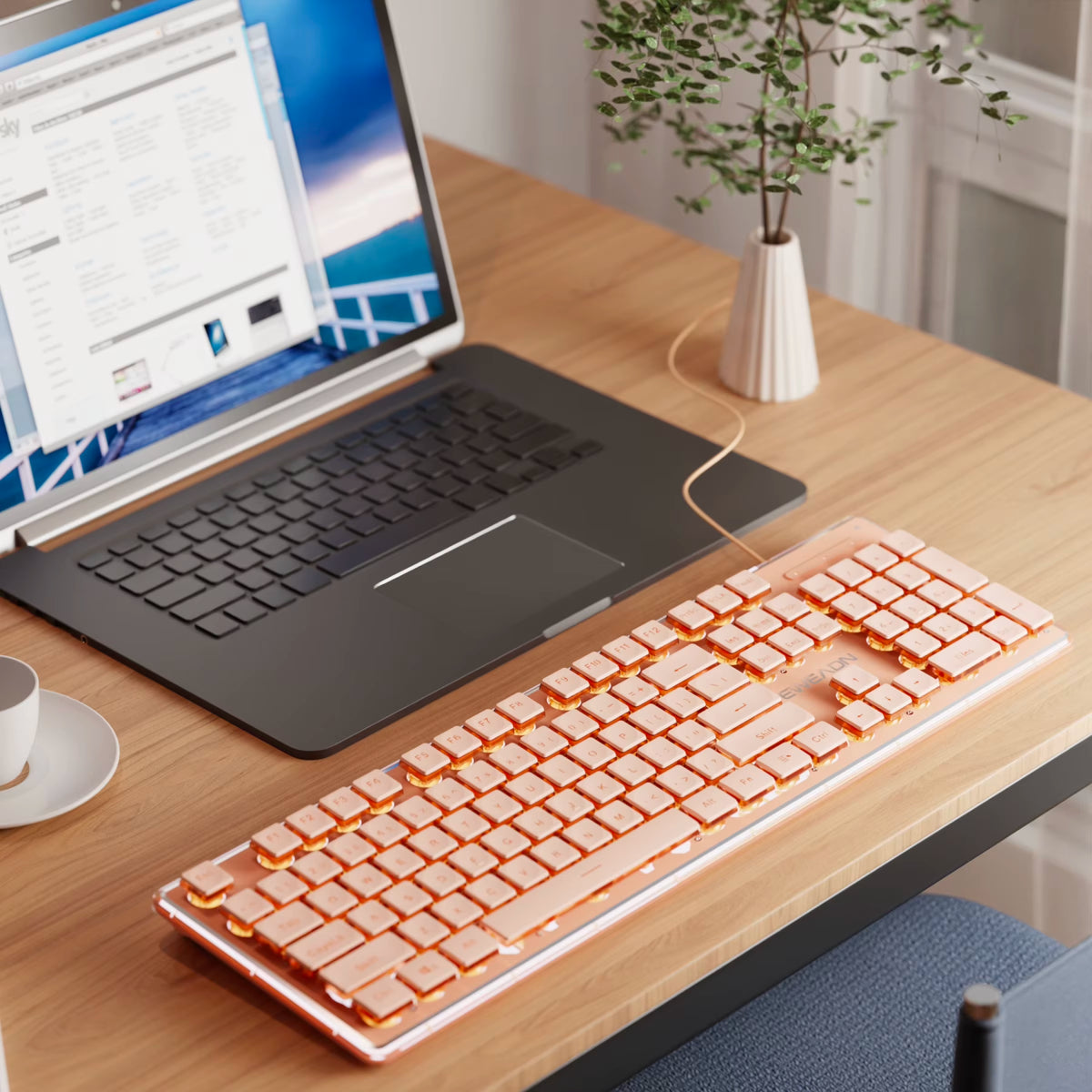 V3 Wired Gaming Keyboard, Film, Silent, Ergonomic, Compatible with Windows/Laptop/Pc, Desktop, for E-Sports Accessory