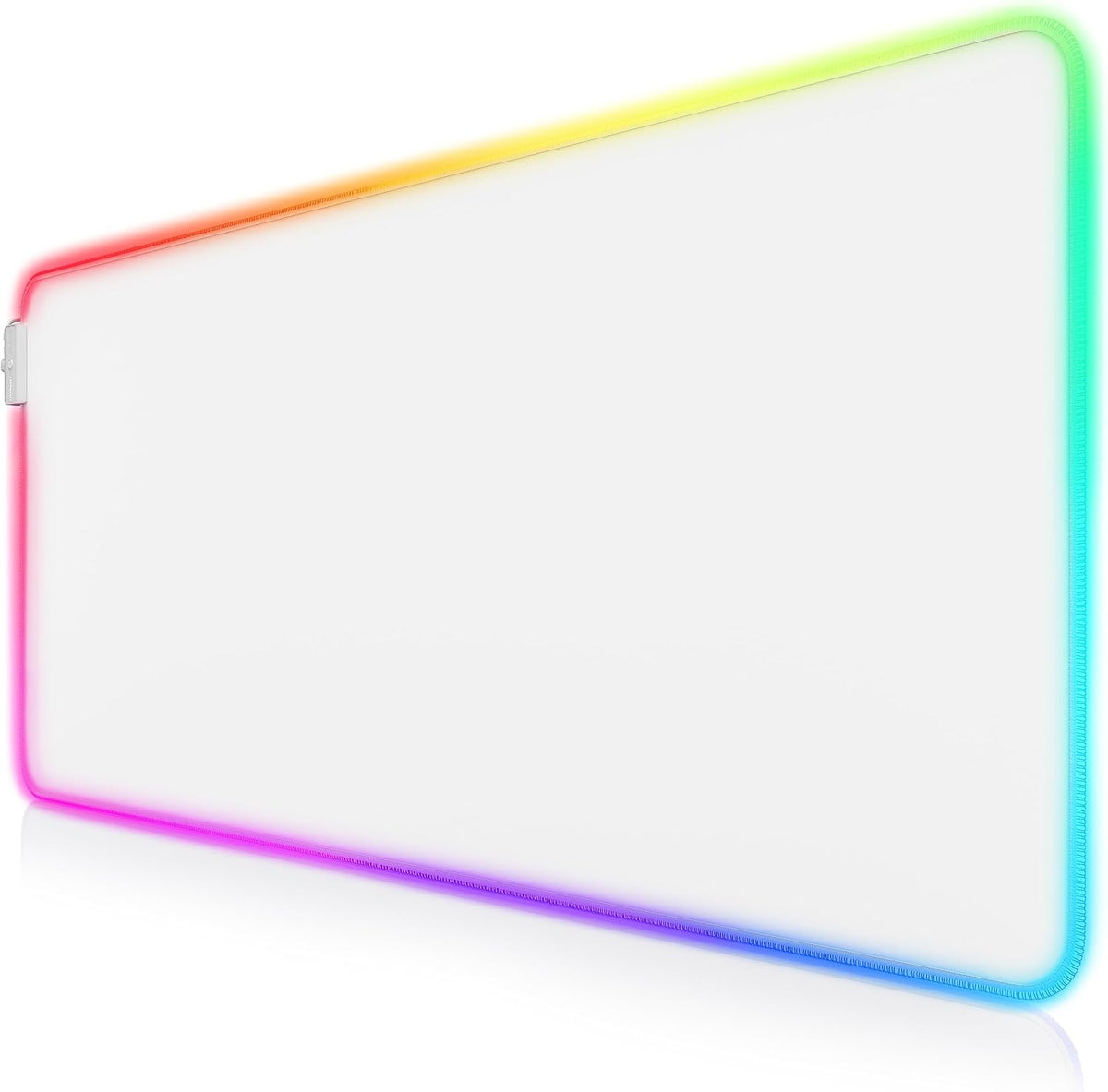 CSL - XXL RGB Gaming Mouse Mat - LED Desk Pad - 900X400 Mm Oversize - XXL Mouse Pad - LED Multi Colour - 11 Lighting Modes - 7 LED Colours plus 4 Effect Modes - Washable - White