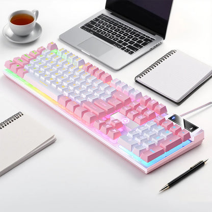 K500 Wired Keyboard Gaming Laptop Desktops PC Computer Office Accessories Low Profile Gamer Keyboards with Numpad
