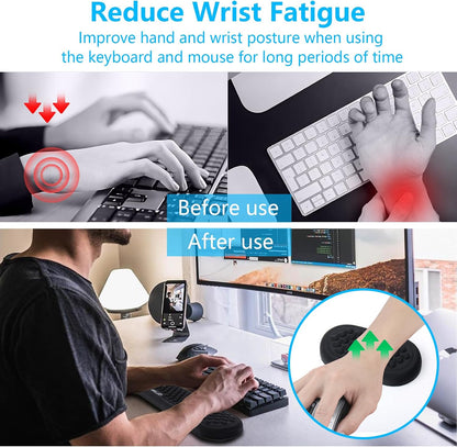 Wrist Rest for Keyboard and Mouse, Soft Memory Foam Wrist Support Keyboard, Computer Ergonomic Wrist Support Pad, Non-Slip Wrist Rest for Computer Keyboard, Made Easy Typing & Relieve Wrist Pain
