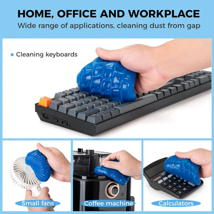 Keyboard Cleaner Gel for PC Laptop Reusable Car Cleaning Gel Cleaner Slime for Car Dashboard, Universal Dust Cleaner Cleaning Putty for Electronics, Computer, Vents, Keyboard Putty
