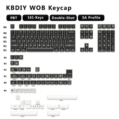 Keyboard Keycaps Set PBT Rome Keycaps Custom Retro Double Shot SA Profile ISO 7U 161 Keys Caps for MX Switches GMK67 K500