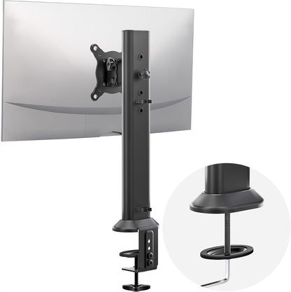 Single Desk Monitor Arm Mount Stand Fit for 13 Inch to 32 Inch Flat Curved Computer Screen with Swivel, Height Adjustable, Rotation,Holds up to 35KG, Black