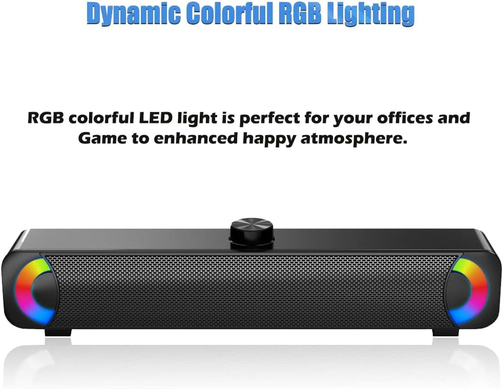 RGB Desktop Computer Soundbar 3.5Mm USB