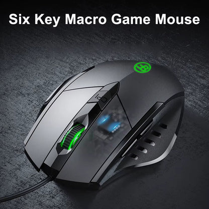 Wired Mouse, 7200 DPI, Ergonomic Gaming Mouse, High Performance Computer Gaming Mouse with 6-Button, RGB, for Laptop PC Desktop