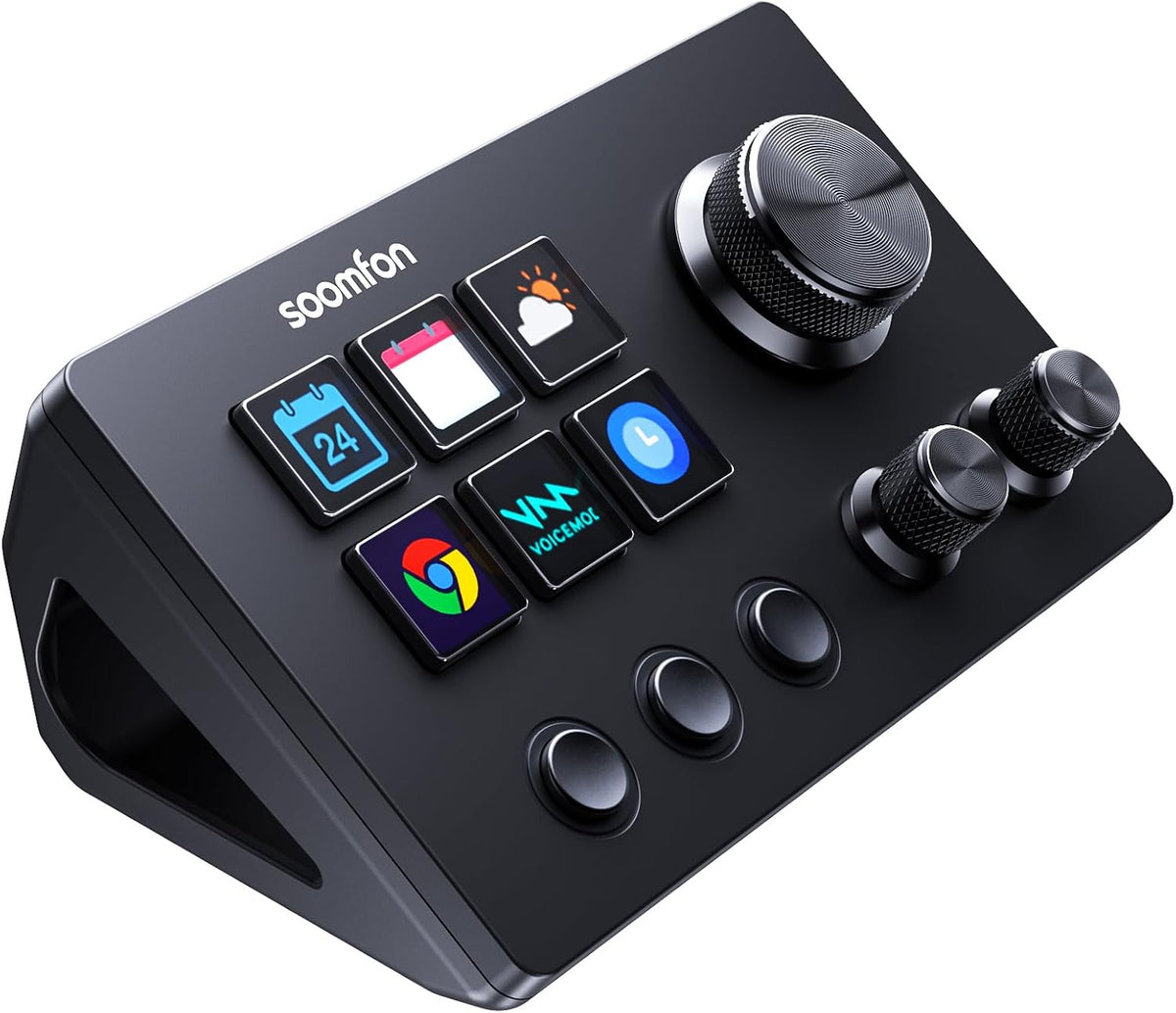 Stream Controller Studio Deck 6 Macro Keys, 4 Dials, 3 Buttons