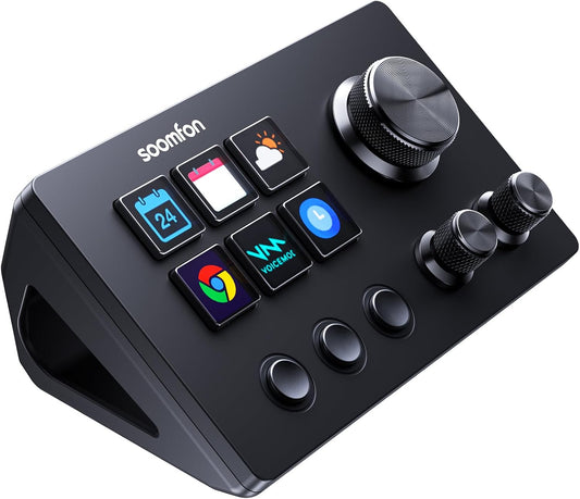 Stream Controller Studio Deck 6 Macro Keys, 4 Dials, 3 Buttons