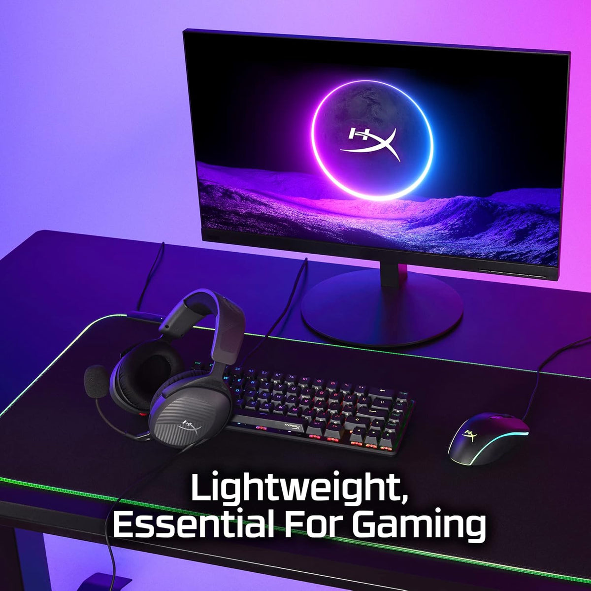 Cloud Stinger 2 Core Lightweight PC Gaming Headphones | Rotating Microphone to Mute | X Spatial Audio | 40Mm Drivers | 275 Grams