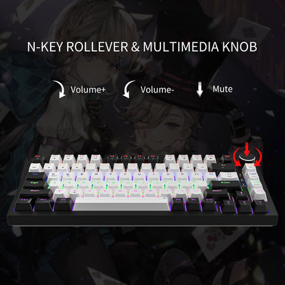 GM326 Mechanical Keyboard,Wired Gaming Keyboard,75% Percent Keyboard