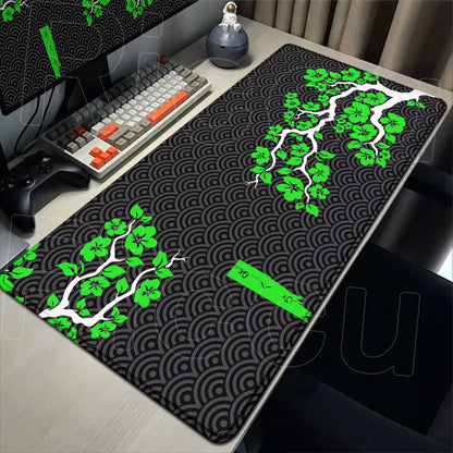 120X60Cm Large Mouse Pad Sakura Gamer Mousepad XXXL Mouse Mat Pc Accessories Rubber Desk Mat Purple Cherry Blossom Keyboard Mats