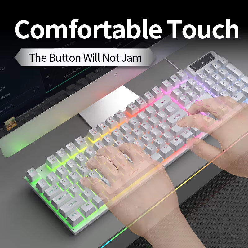 K500 Wired Keyboard Gaming Laptop Desktops PC Computer Office Accessories Low Profile Gamer Keyboards with Numpad
