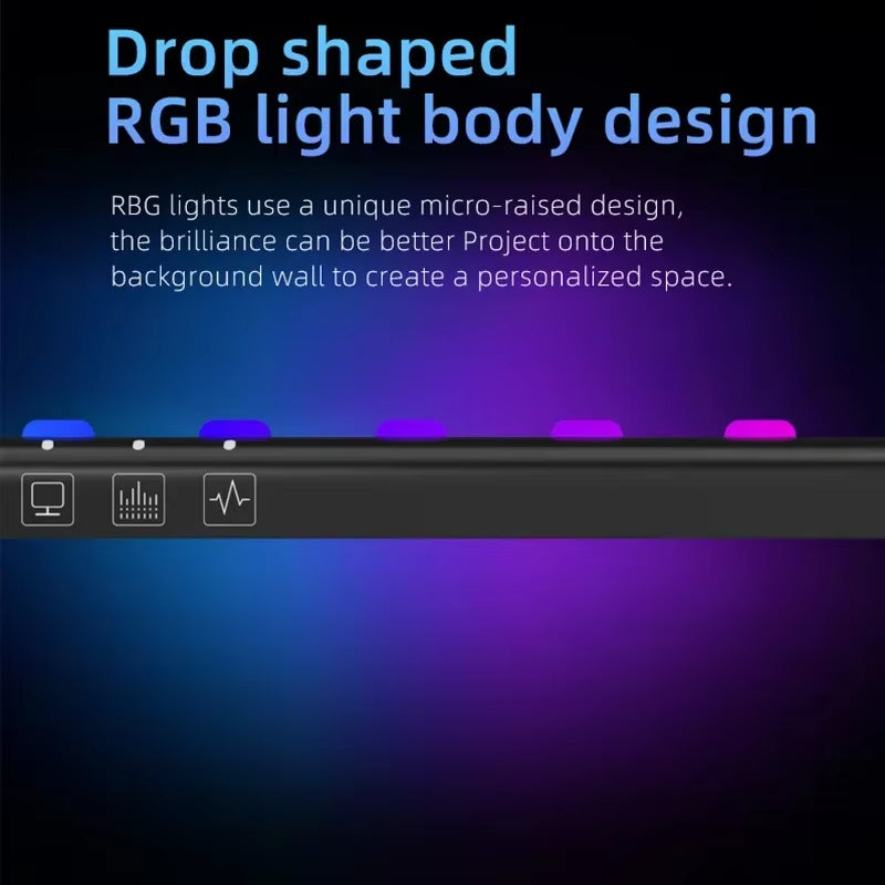 LED Monitor Light Bar USB Stepless Dimming Screen Hanging Lights Curved RGB Background Atmosphere Pickup Lamp Reading Gaming