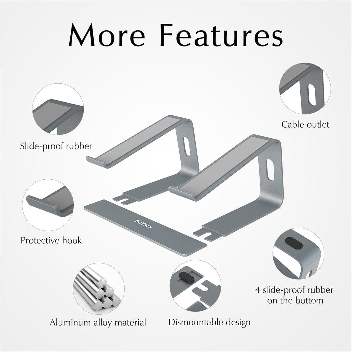 Laptop Stand, Ventilated Laptop Stand for Desk, Laptop Riser