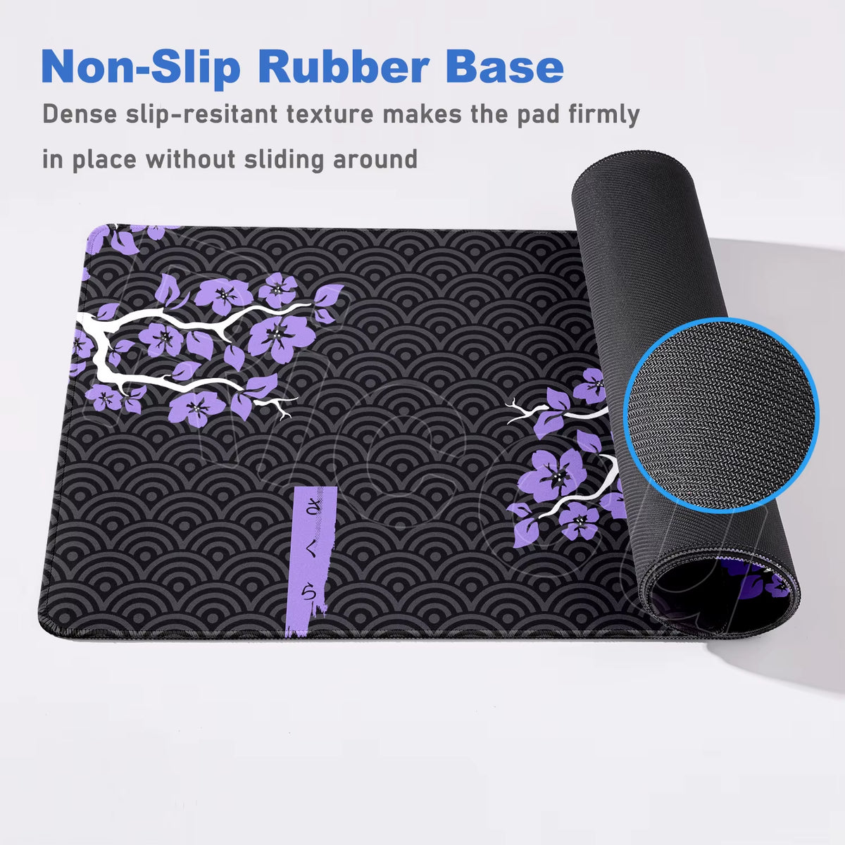 120X60Cm Large Mouse Pad Sakura Gamer Mousepad XXXL Mouse Mat Pc Accessories Rubber Desk Mat Purple Cherry Blossom Keyboard Mats