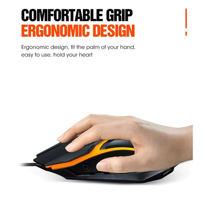 USB Wired Gaming Mouse 1000 DPI 3 Buttons Silent Mause Backlit Professional Gamer Mice Ergonomic Computer Mouse for PC Laptop