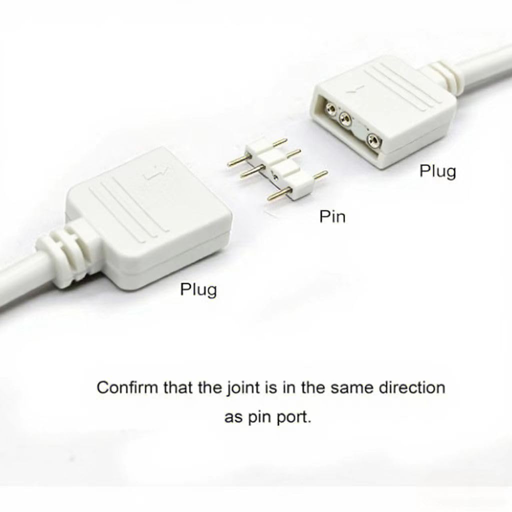 2 Pcs 3 Pin ARGB Extension Cable 5V 1 to 4 Splitter Cable Female to Female ARGB Fan Splitter for Computer Cases, CPU Coolers and 5V Fans(30Cm, White)