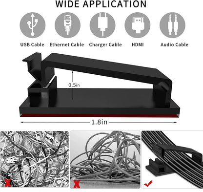 Cable Management, 142Pcs Cable Tidy Organiser for Home Office under Desk