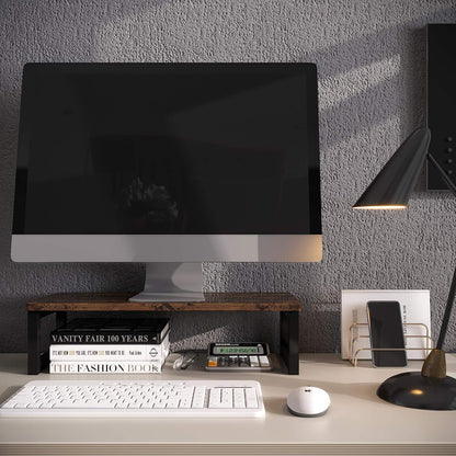 Wood Monitor Stand Riser, Computer Screen Riser for Office 55X23X14Cm