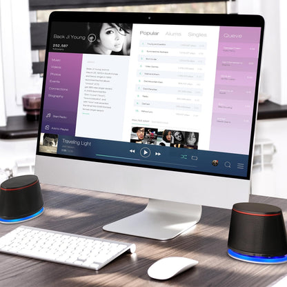 SW102 Computer Speakers for Desktop PC Laptop, 2.0 USB Powered