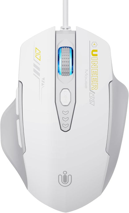 Wired Mouse, 6 Programmable Buttons, Ergonomic Wired Gaming Mouse