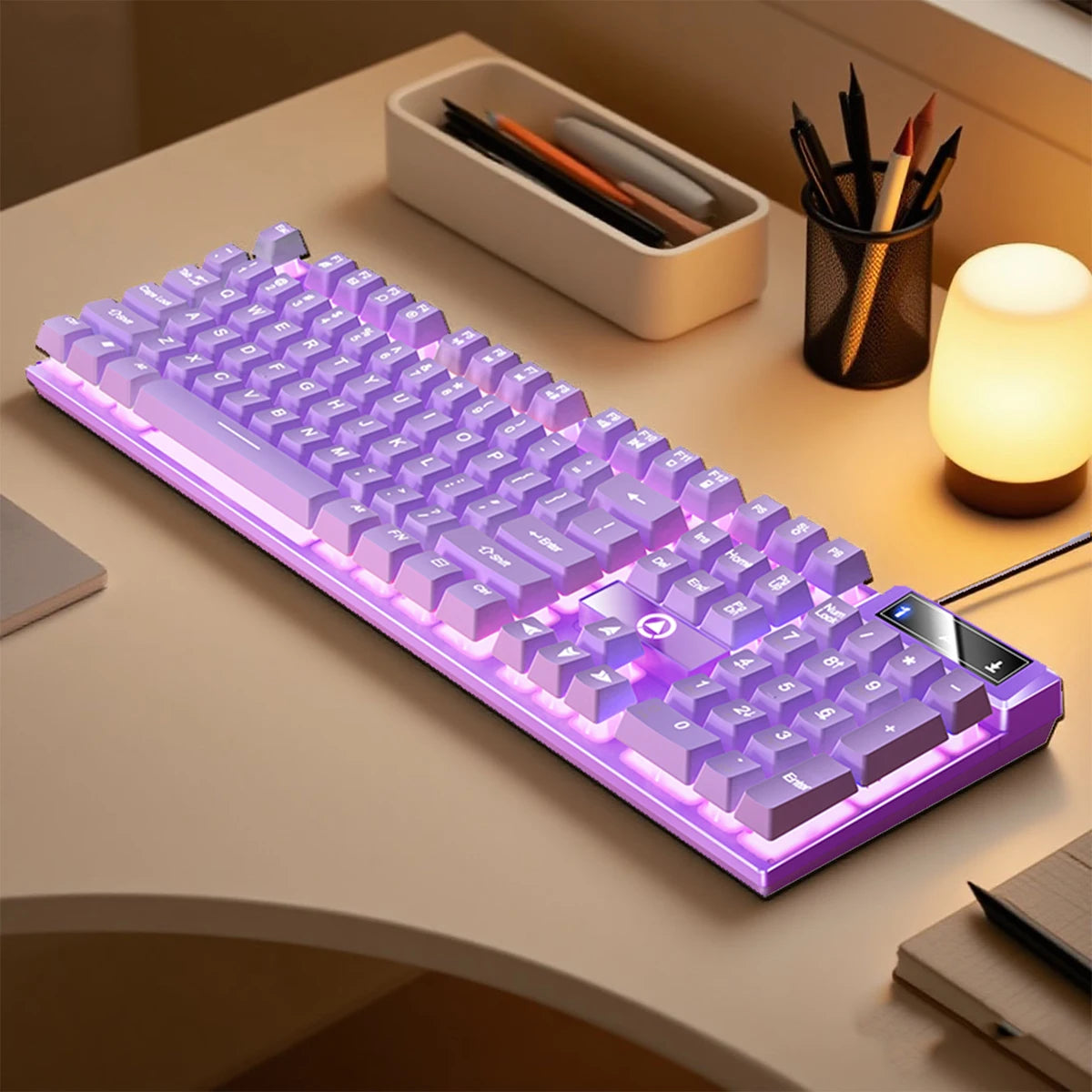 K500 Wired Keyboard Gaming Laptop Desktops PC Computer Office Accessories Low Profile Gamer Keyboards with Numpad