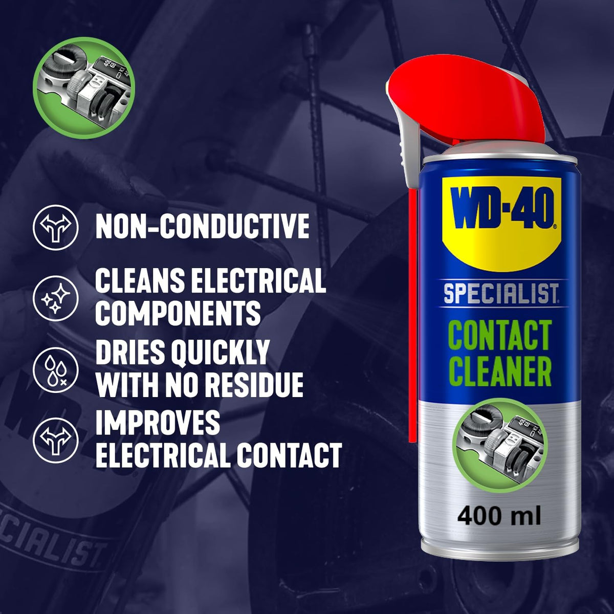 Electrical Contact Cleaner Spray, Residue-Free - 400Ml