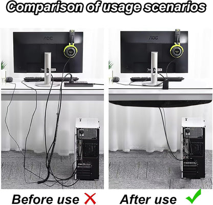 8 Holes under Desk Cable Management, Cable Management under Desk