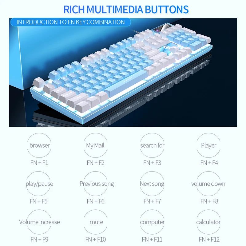 K500 Wired Keyboard Gaming Laptop Desktops PC Computer Office Accessories Low Profile Gamer Keyboards with Numpad