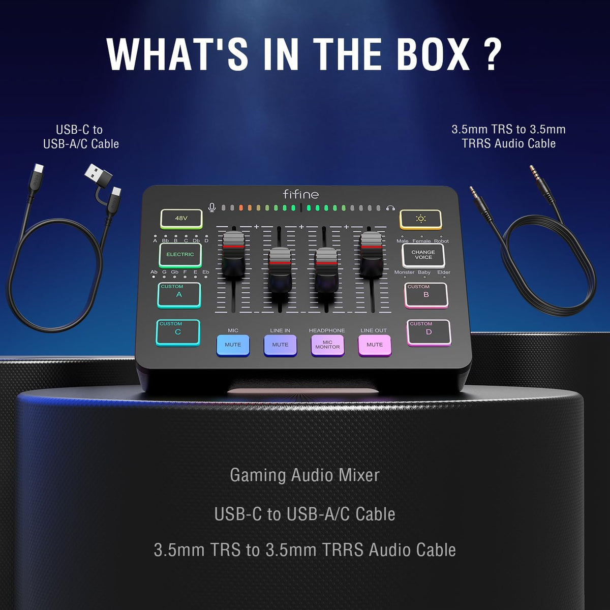 SC3 RGB Gaming Audio Mixer Interface