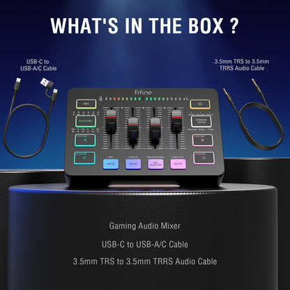 SC3 RGB Gaming Audio Mixer Interface