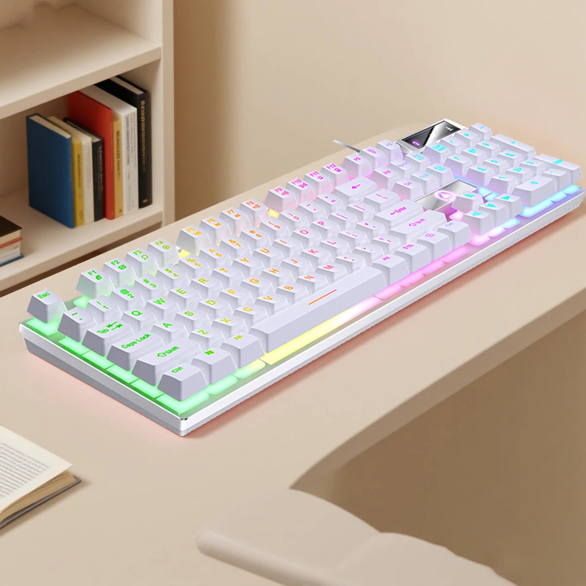 K500 Wired Keyboard Gaming Laptop Desktops PC Computer Office Accessories Low Profile Gamer Keyboards with Numpad
