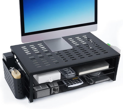 Monitor Stand Riser with Storage, Desk Monitor Stand with Drawer