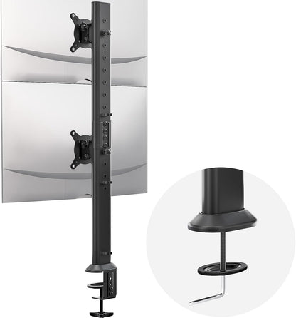 Single Desk Monitor Arm Mount Stand Fit for 13 Inch to 32 Inch Flat Curved Computer Screen with Swivel, Height Adjustable, Rotation,Holds up to 35KG, Black