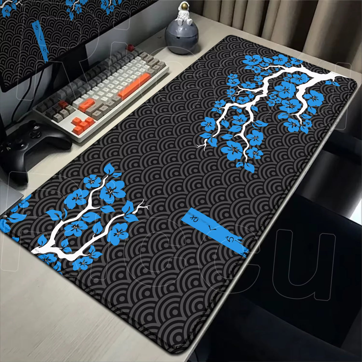 120X60Cm Large Mouse Pad Sakura Gamer Mousepad XXXL Mouse Mat Pc Accessories Rubber Desk Mat Purple Cherry Blossom Keyboard Mats