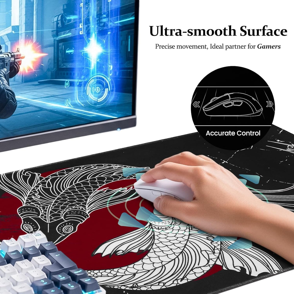 Gaming Mouse Pad Anime Large Desk Mat, XXL Mouse Mat (900X400Mm)