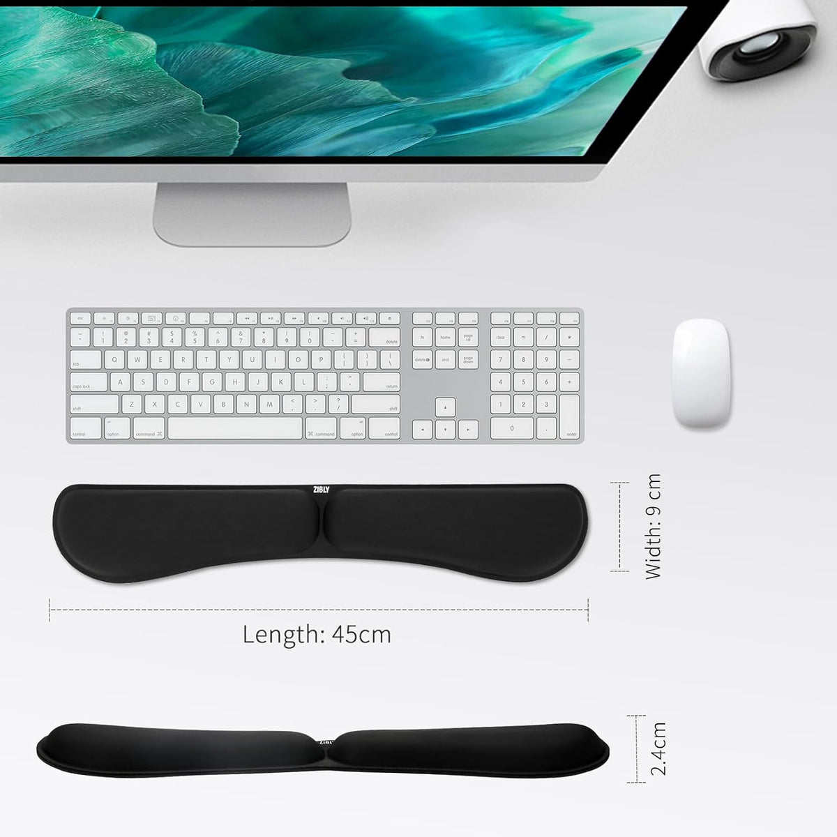 Keyboard Wrist Rest - Anti-Skid Non Slip Ergonomic Wrist Support for Keyboard - Easy Typing, Pain Relief - Wrist Rest Keyboard Premium Memory Foam for Work from Home Gaming Computer Laptop