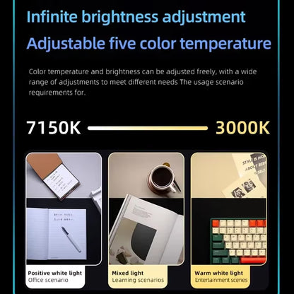 LED Monitor Light Bar USB Stepless Dimming Screen Hanging Lights Curved RGB Background Atmosphere Pickup Lamp Reading Gaming