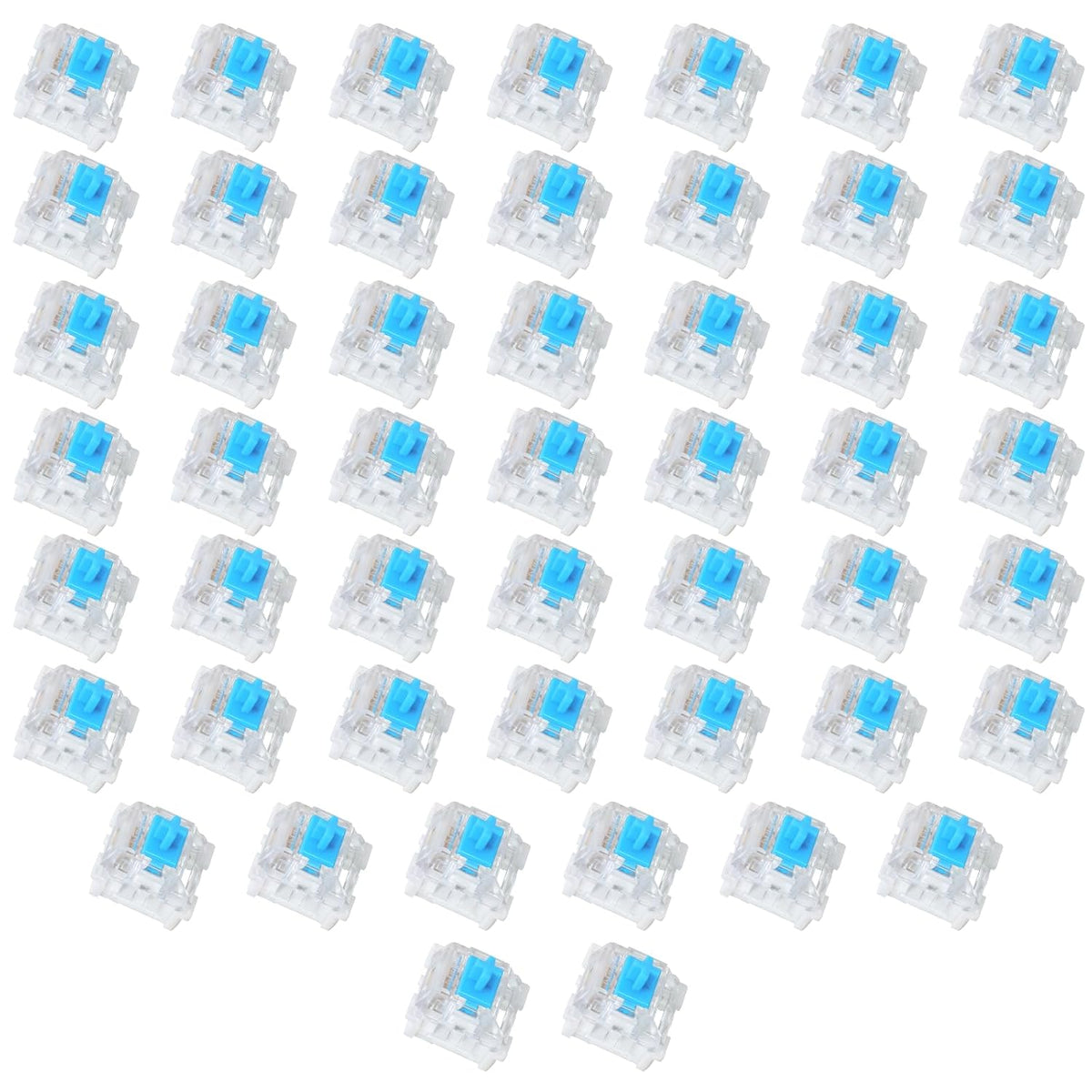 12 Pieces Blue Mechanical Keyboard Switches, 3 Pin Pre-Lubricated Clicky Key Switches, Dustproof and Waterproof Keyboard Accessories for Mechanical Gaming Keyboard