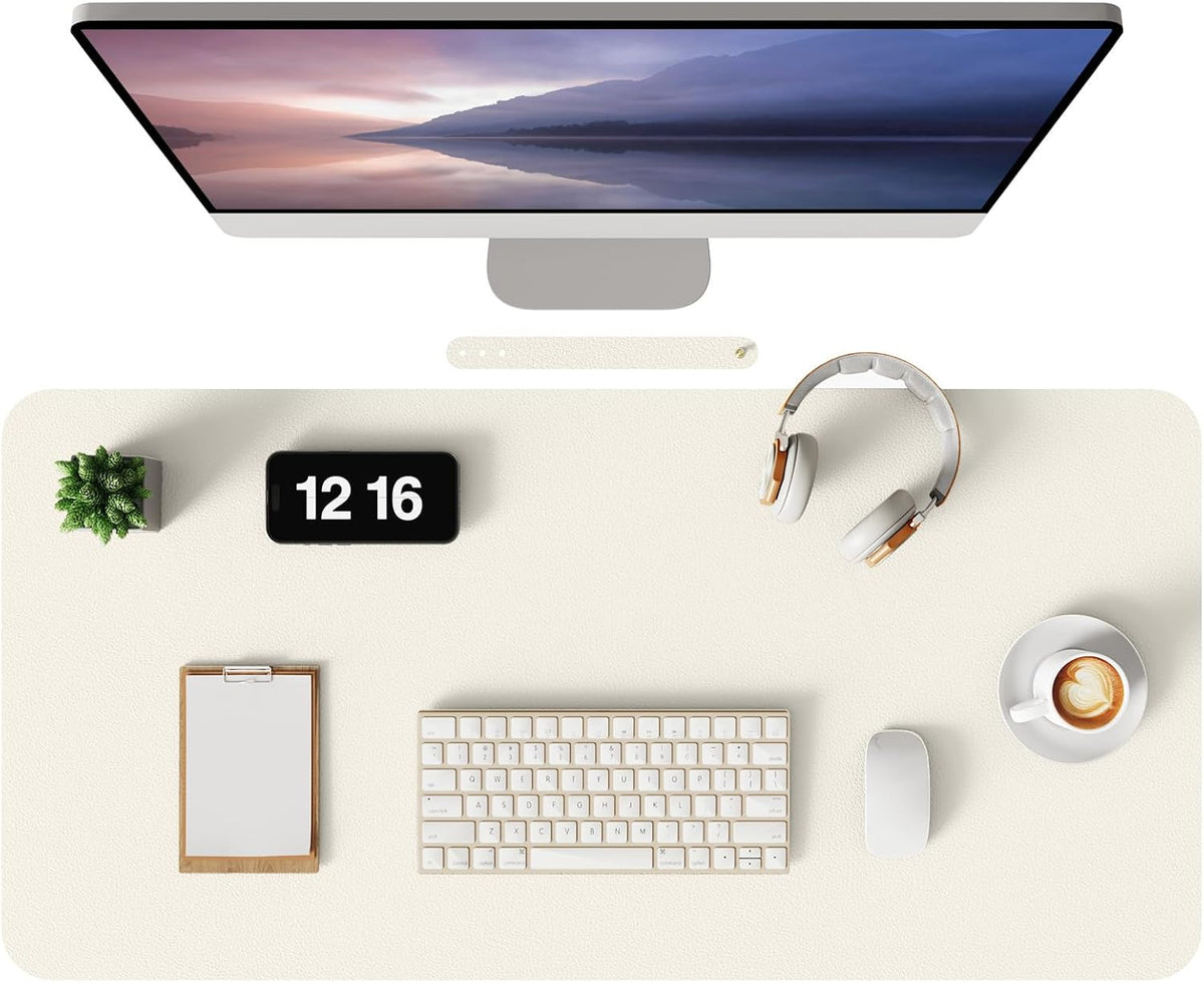 Leather Desk Mat, Mouse Pad & Laptop Mat Black 80X40 Cm