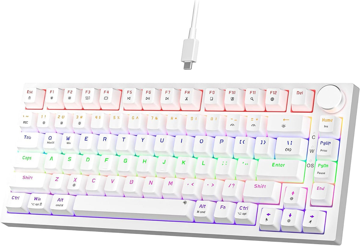 GM326 Mechanical Keyboard,Wired Gaming Keyboard,75% Percent Keyboard