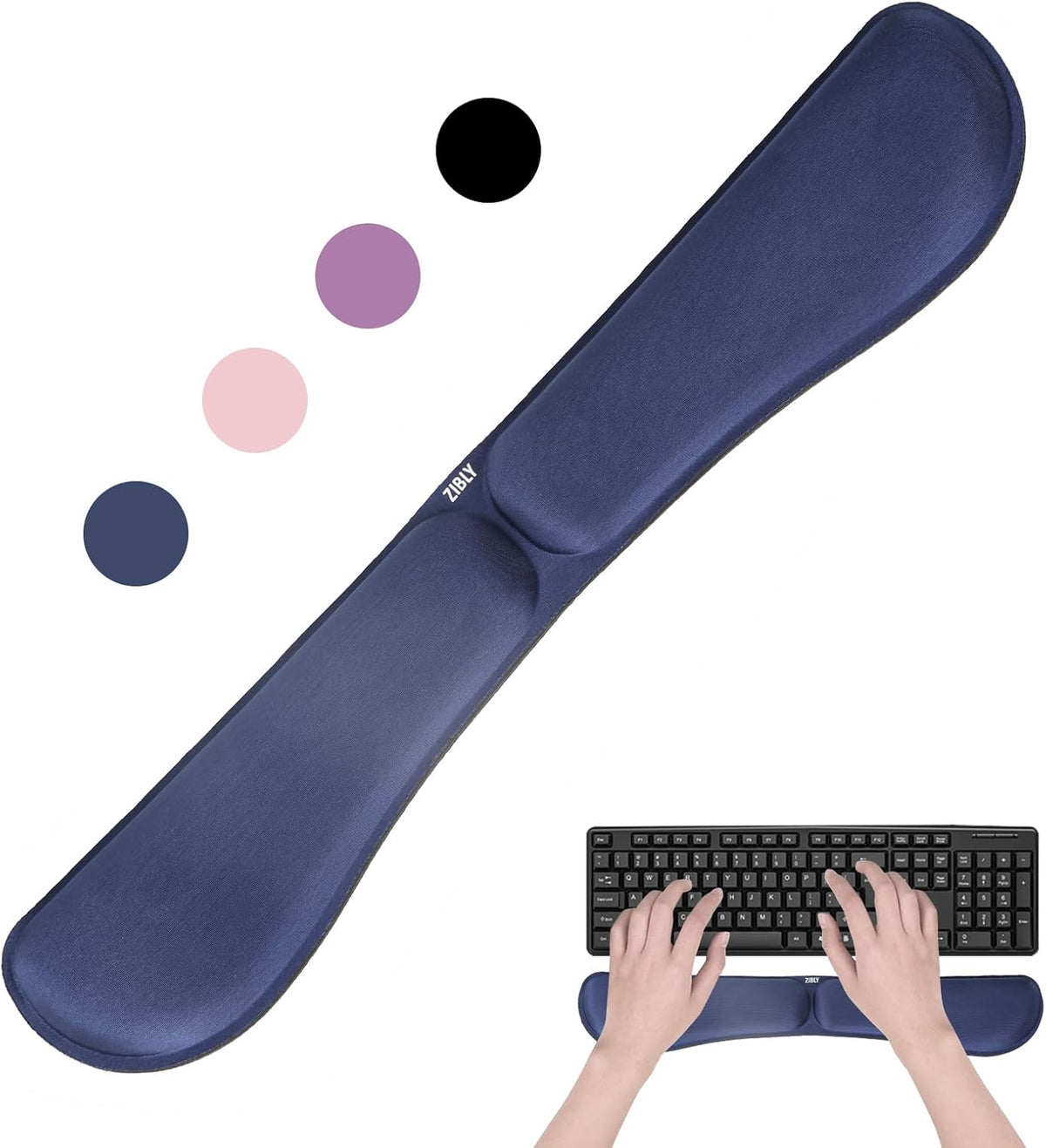 Keyboard Wrist Rest - Anti-Skid Non Slip Ergonomic Wrist Support for Keyboard - Easy Typing, Pain Relief - Wrist Rest Keyboard Premium Memory Foam for Work from Home Gaming Computer Laptop