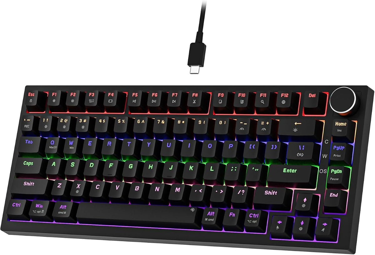 GM326 Mechanical Keyboard,Wired Gaming Keyboard,75% Percent Keyboard