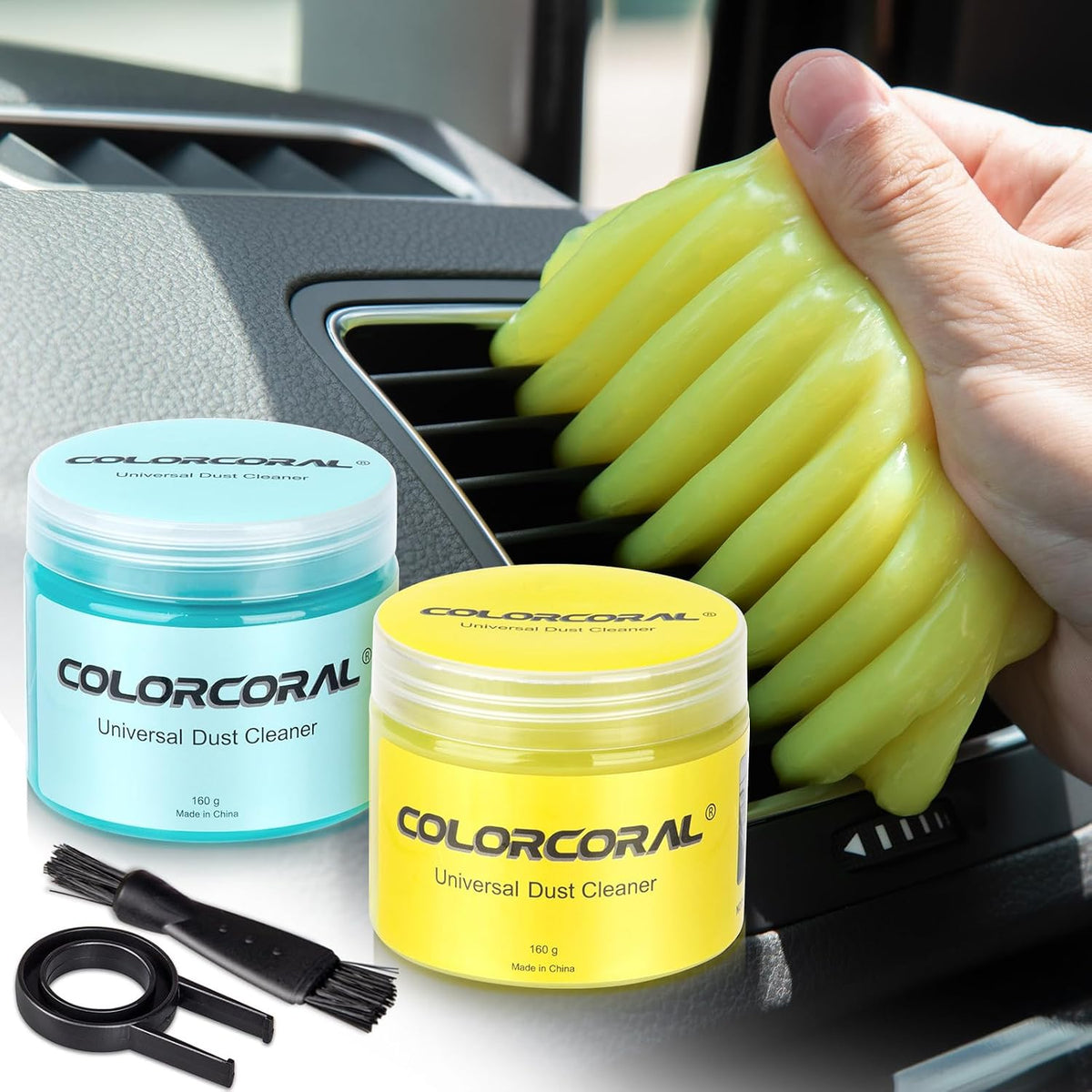 Keyboard Cleaner Gel for PC Laptop Reusable Car Cleaning Gel Cleaner Slime for Car Dashboard, Universal Dust Cleaner Cleaning Putty for Electronics, Computer, Vents, Keyboard Putty