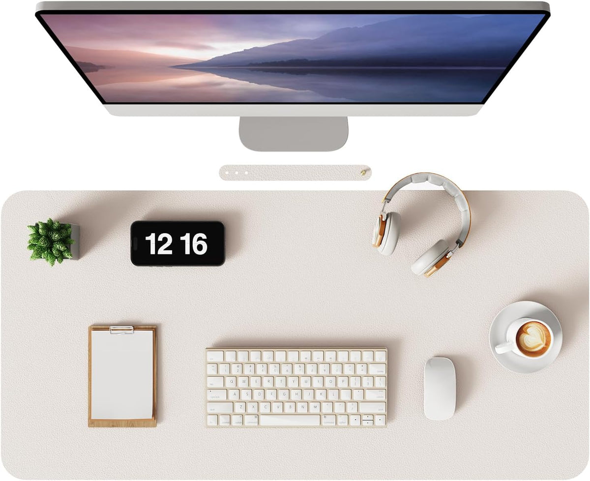 Leather Desk Mat, Mouse Pad & Laptop Mat Black 80X40 Cm