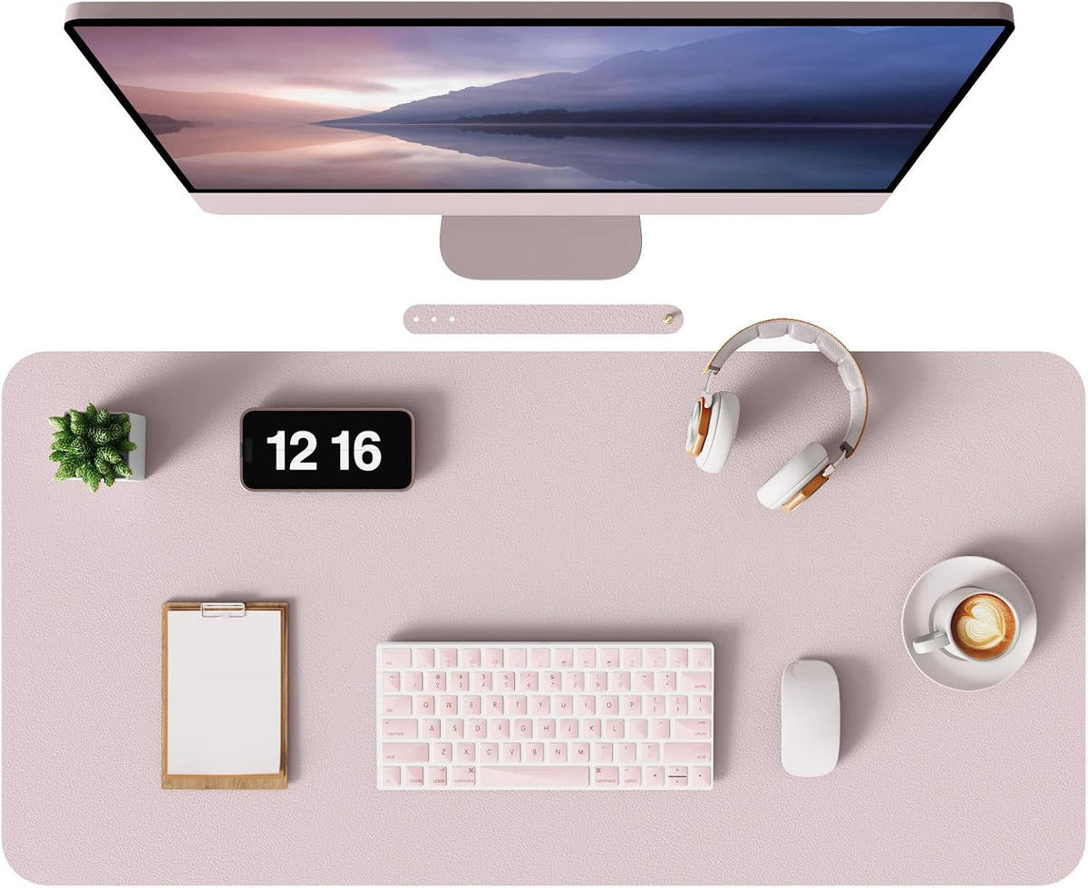 Leather Desk Mat, Mouse Pad & Laptop Mat Black 80X40 Cm