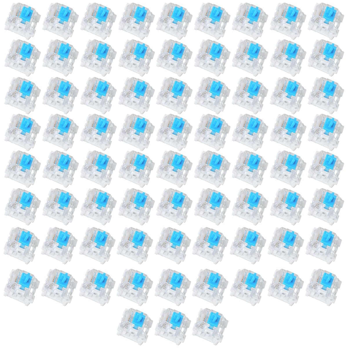 12 Pieces Blue Mechanical Keyboard Switches, 3 Pin Pre-Lubricated Clicky Key Switches, Dustproof and Waterproof Keyboard Accessories for Mechanical Gaming Keyboard