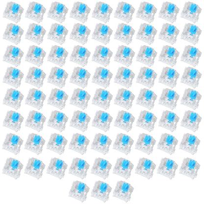 12 Pieces Blue Mechanical Keyboard Switches, 3 Pin Pre-Lubricated Clicky Key Switches, Dustproof and Waterproof Keyboard Accessories for Mechanical Gaming Keyboard