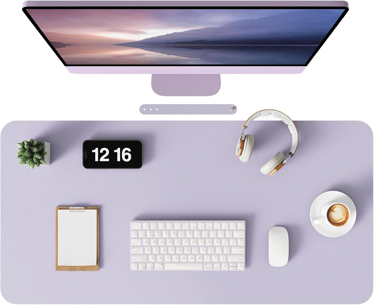 Leather Desk Mat, Mouse Pad & Laptop Mat Black 80X40 Cm