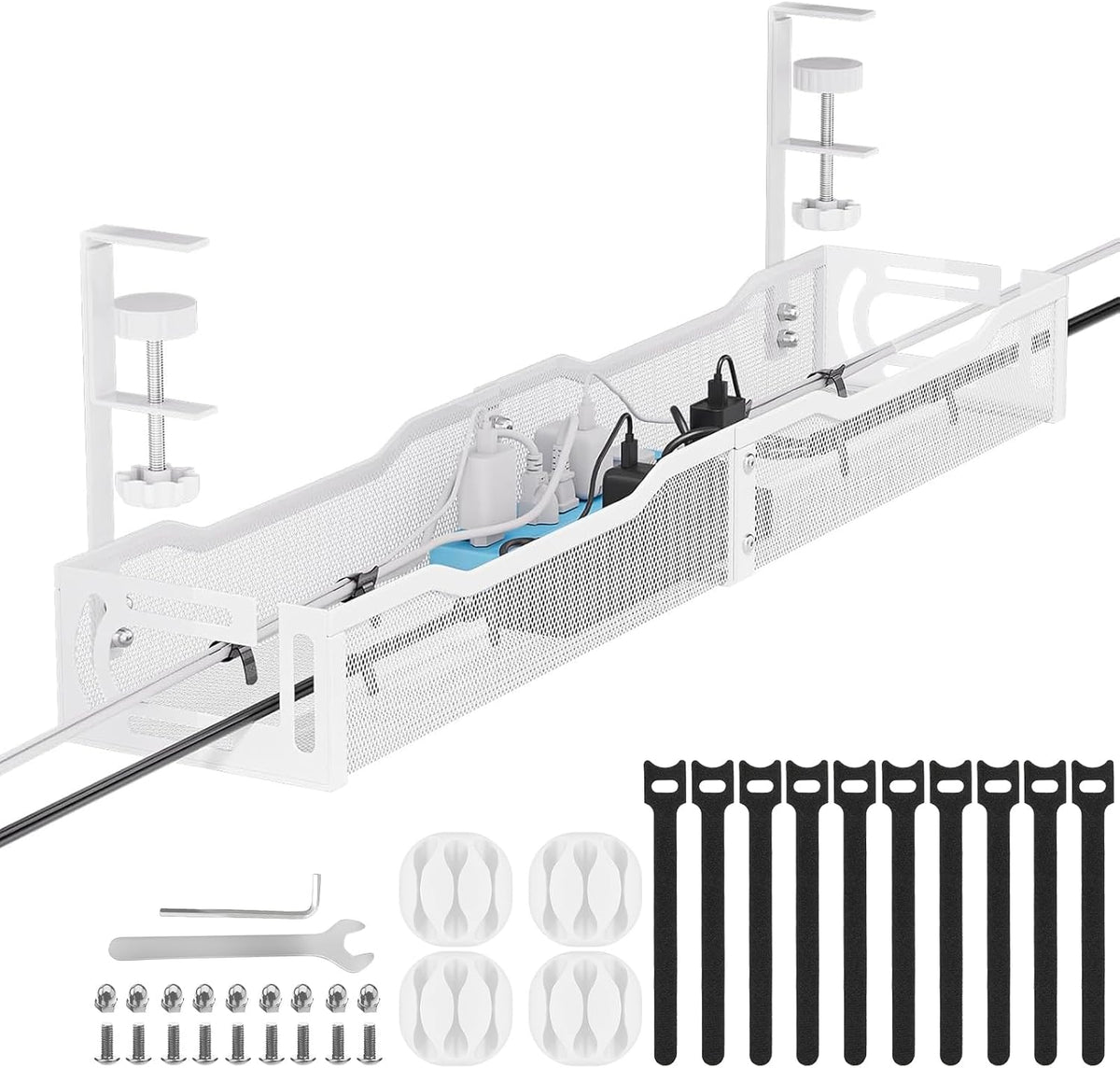 Cable Management, 25''/64CM Long under Desk Cable Management